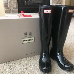 Hunter Boots Tall Gloss Black